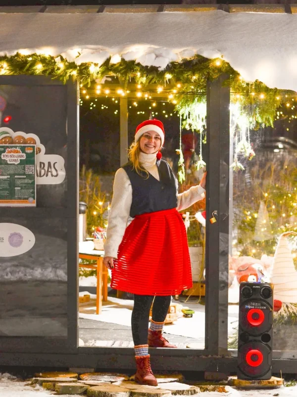 Rūķis ziemā Piparkūku namiņā